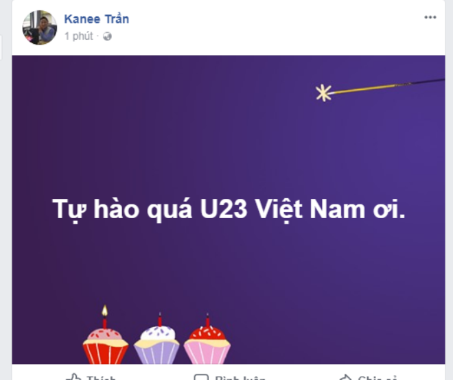 Muôn sắc cảm xúc facebook sau chiến thắng lịch sử của U23 Việt Nam ảnh 11